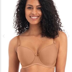 Freya bra 38H brown Idol t-shirt molded underwired balcony plus size new $72